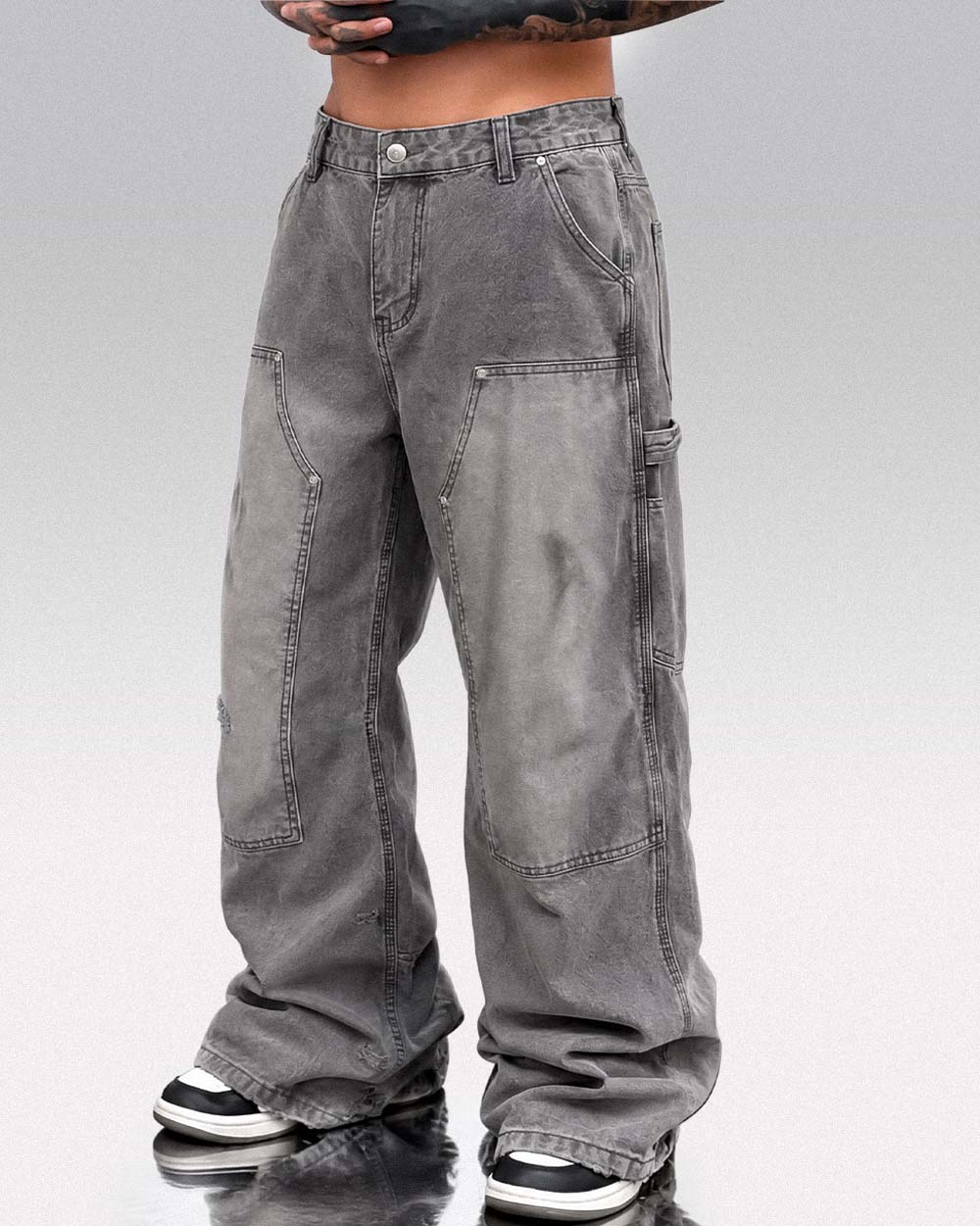 Grey baggy jeans ’Konji’ - S