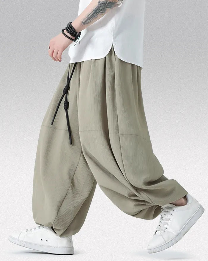 Hakama harem pants ’Iki’ - M / Light Khaki