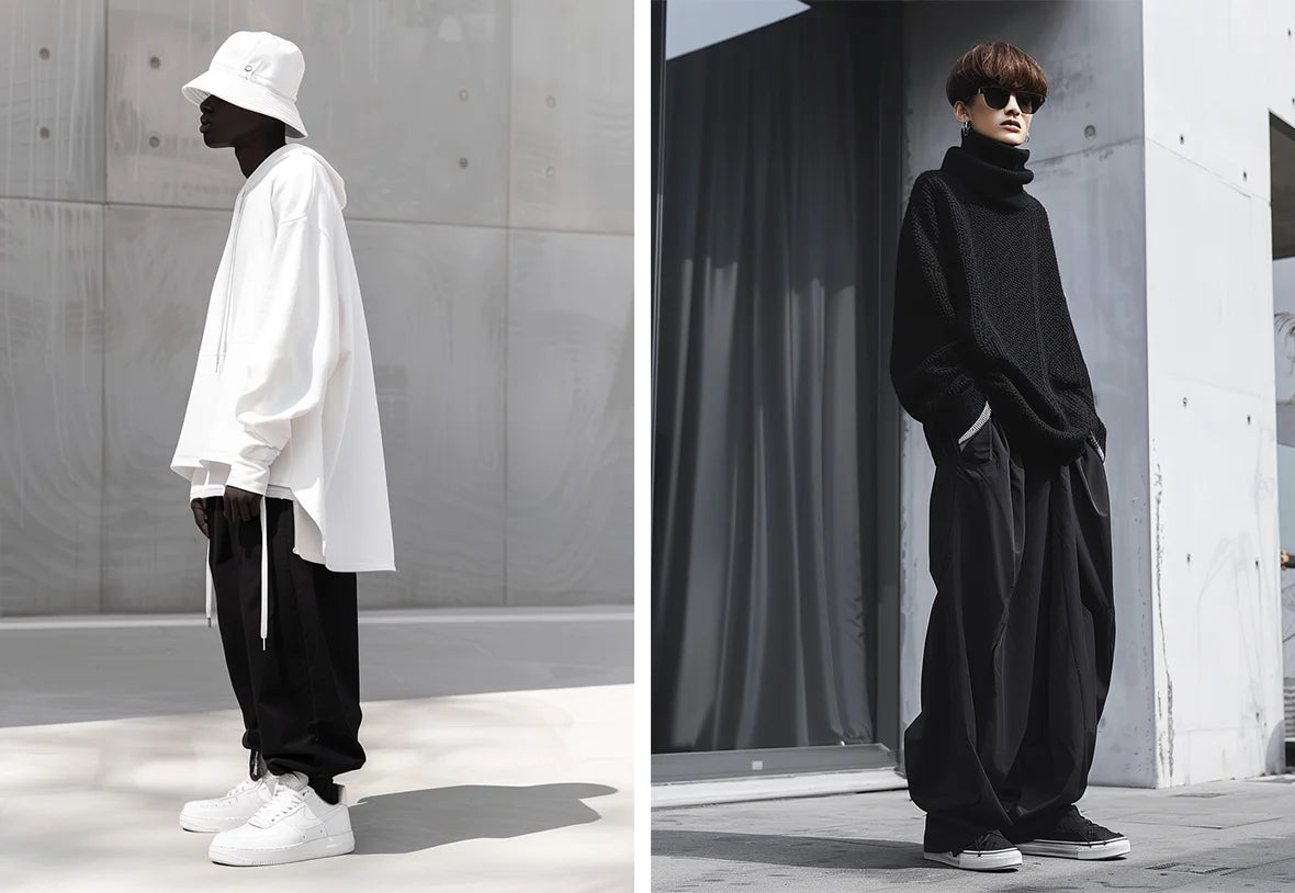 2 men in hakama pants