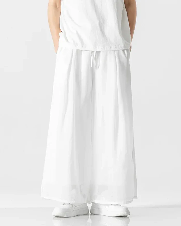 Hakama pants White ’Gaura’ - TECHWEAR STORM™