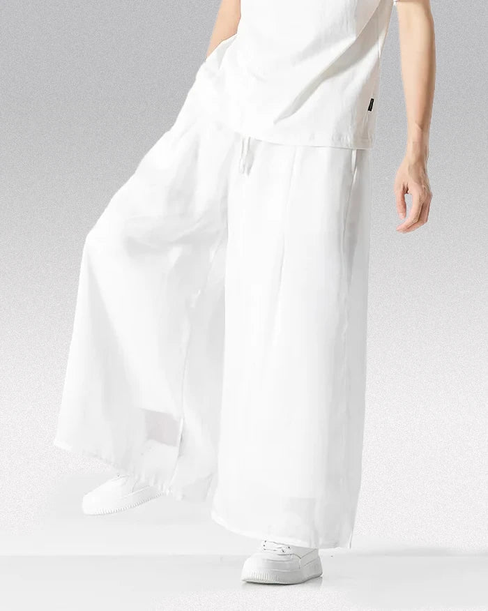 Hakama pants White ’Gaura’ - TECHWEAR STORM™