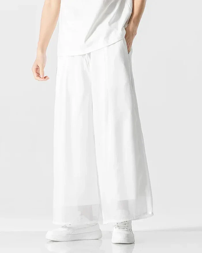 Hakama pants White ’Gaura’ - TECHWEAR STORM™