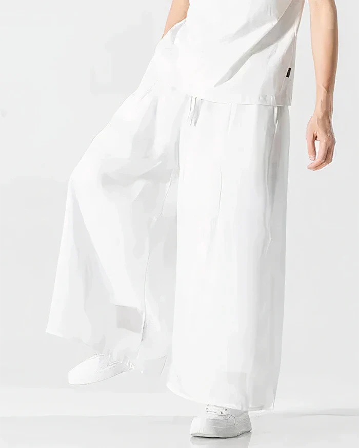 Hakama pants White ’Gaura’ - TECHWEAR STORM™