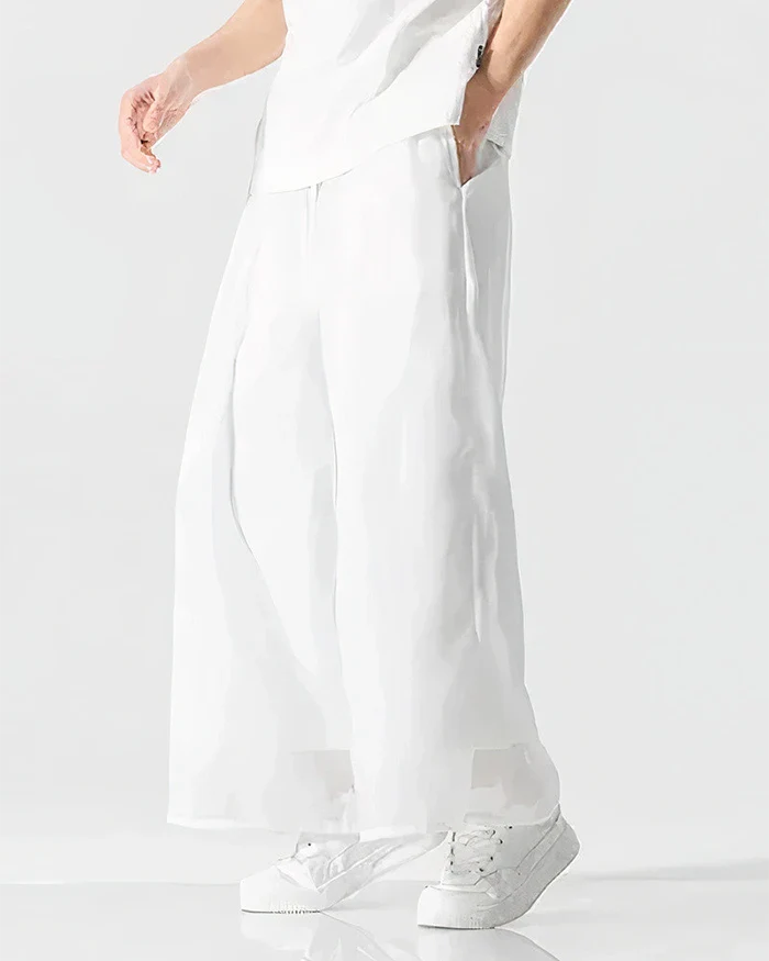 Hakama pants White ’Gaura’ - TECHWEAR STORM™