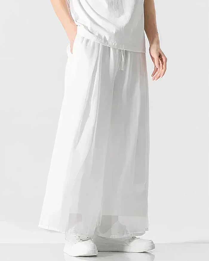 Hakama pants White ’Gaura’ - TECHWEAR STORM™