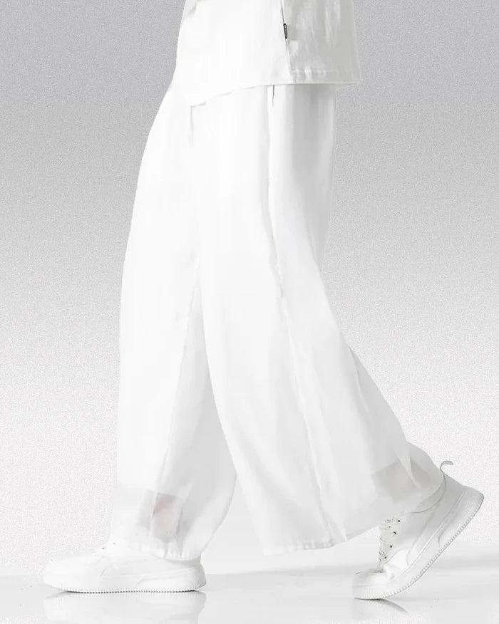 Hakama pants White ’Gaura’ - TECHWEAR STORM™