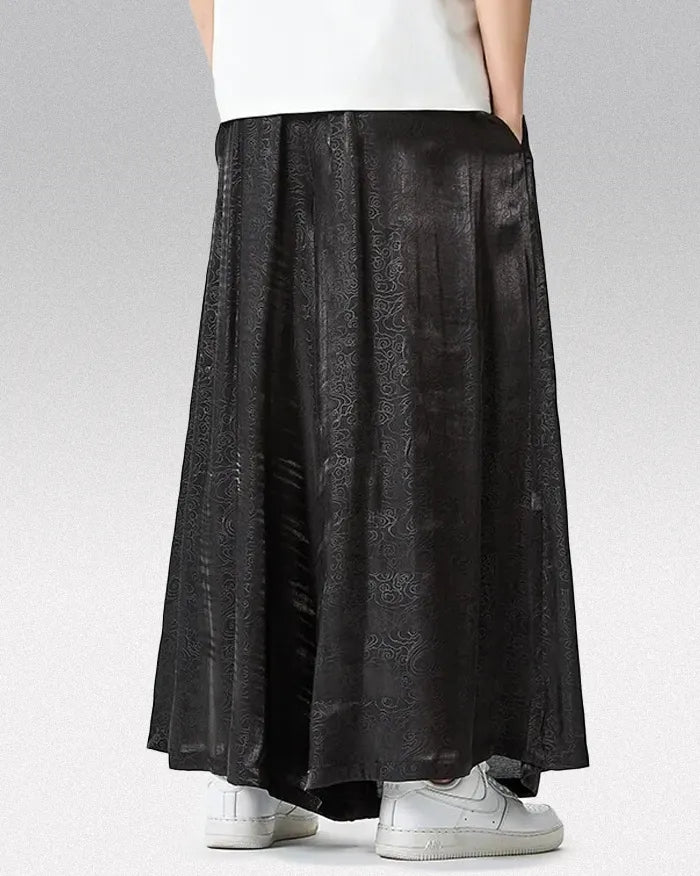 Hakama style pants men ’Mabara’ - M / Black