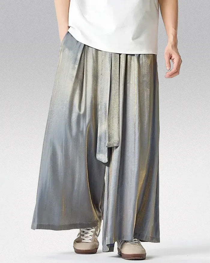 Hakama style pants men ’Mabara’ - M / Grey