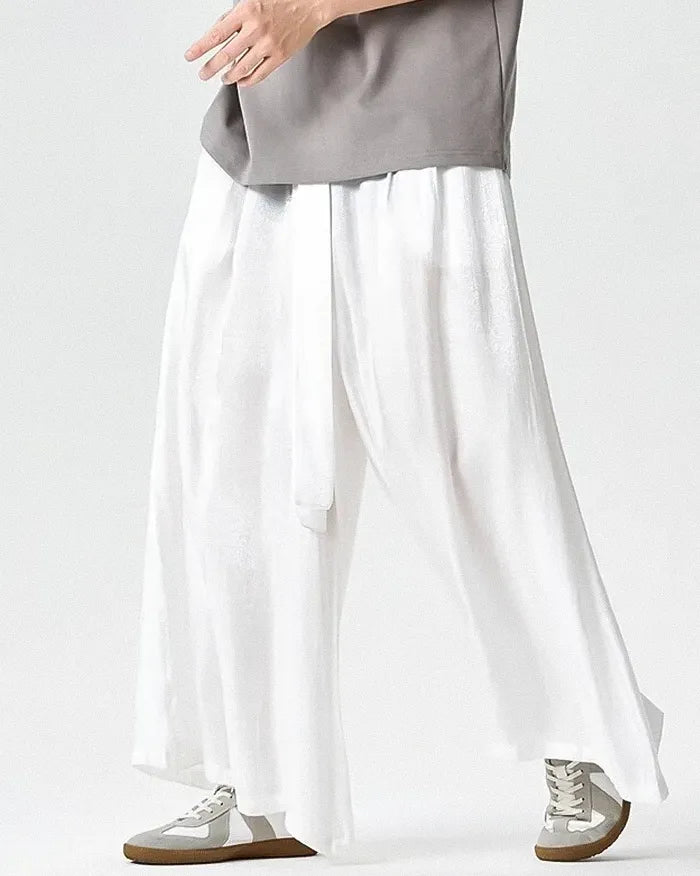 Hakama style pants men ’Mabara’ - M / White