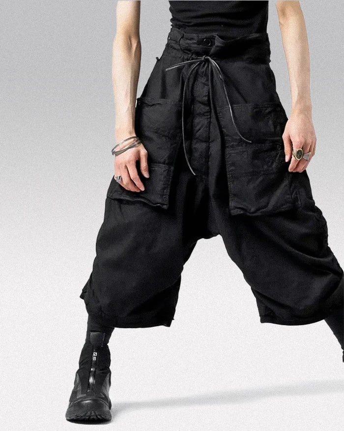 Harem pants men black ’Tomako’ - TECHWEAR STORM™