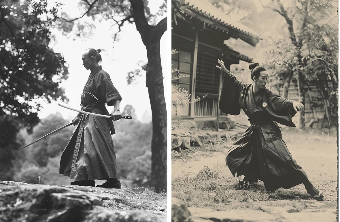 people wearing hakama pants in ancient times