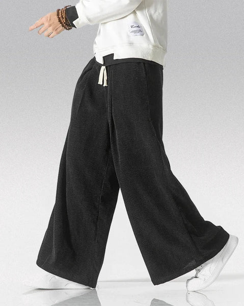 【Anyone more】Kenshi Charcoal Corduroy Long Wide Pants Anyone more】Kenshi Charcoal Corduroy Long Wide Pants