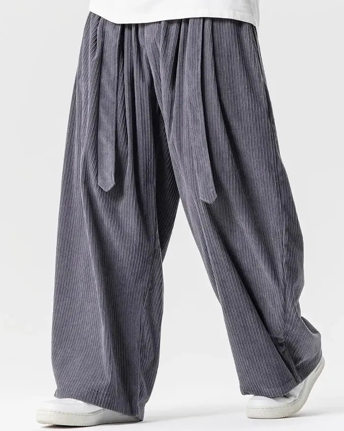 Japanese corduroy pants ’Kurume’ - M / Gray