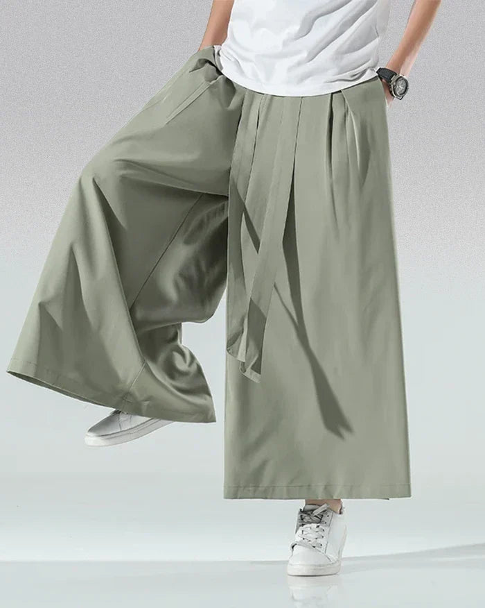 Japanese wide leg pants men’s ’Yawata’ - TECHWEAR STORM™