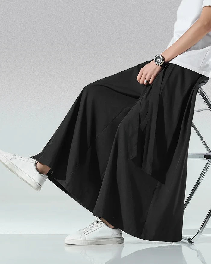 Japanese wide leg pants men’s ’Yawata’ - TECHWEAR STORM™