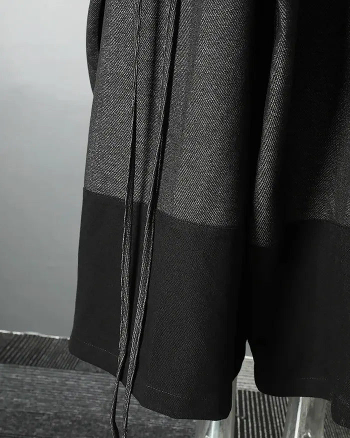 Japanese wide leg pants women ’Suyama’ - dark gray