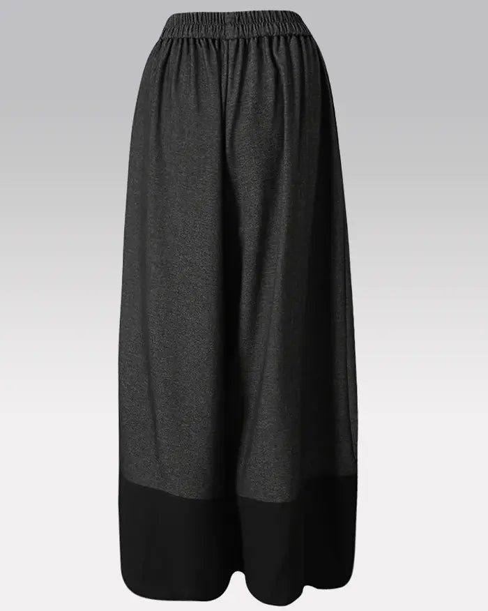 Japanese wide leg pants women ’Suyama’ - dark gray
