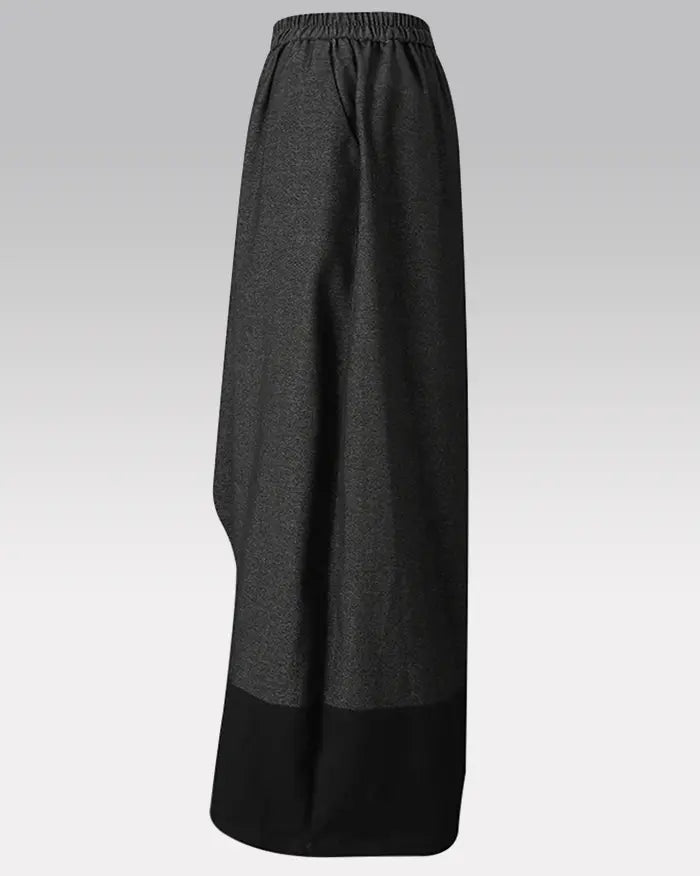 Japanese wide leg pants women ’Suyama’ - dark gray