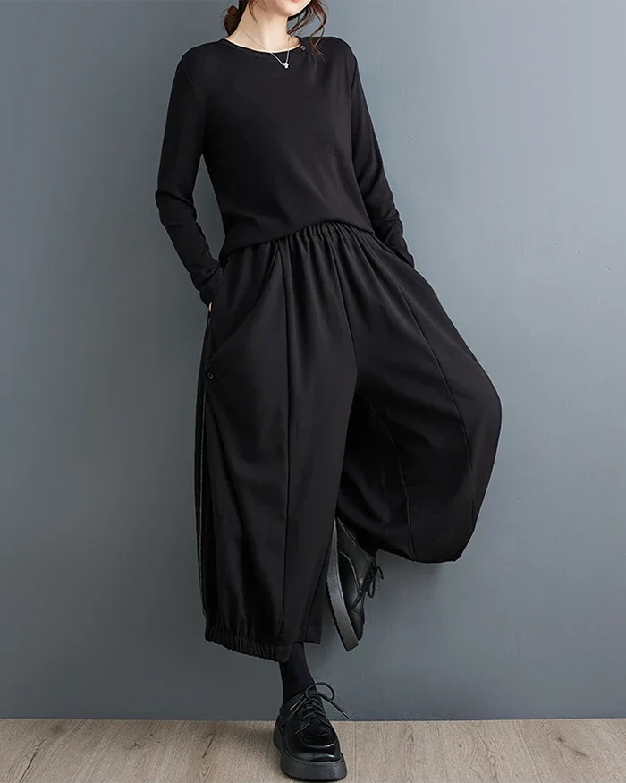 Japanese wide leg pants women ’Suyama’ - TECHWEAR STORM™