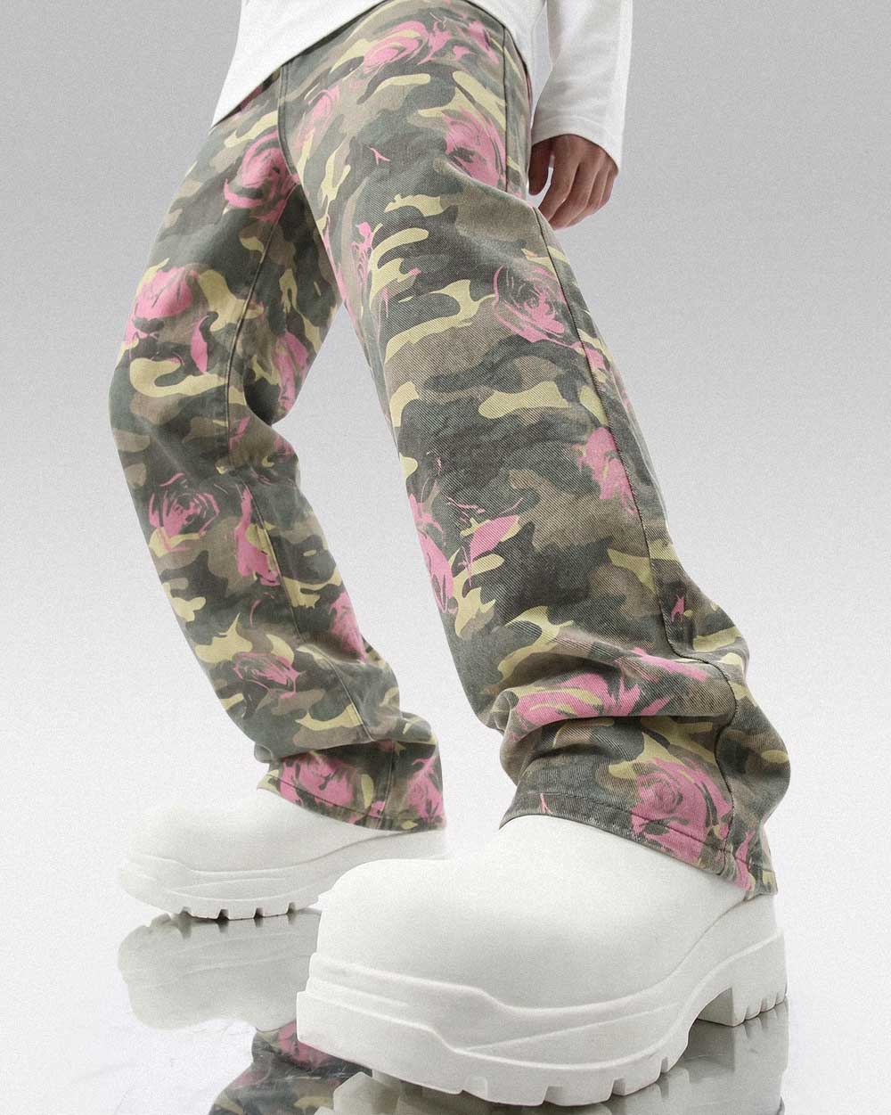 Jeans floral print ’Ninohe’
