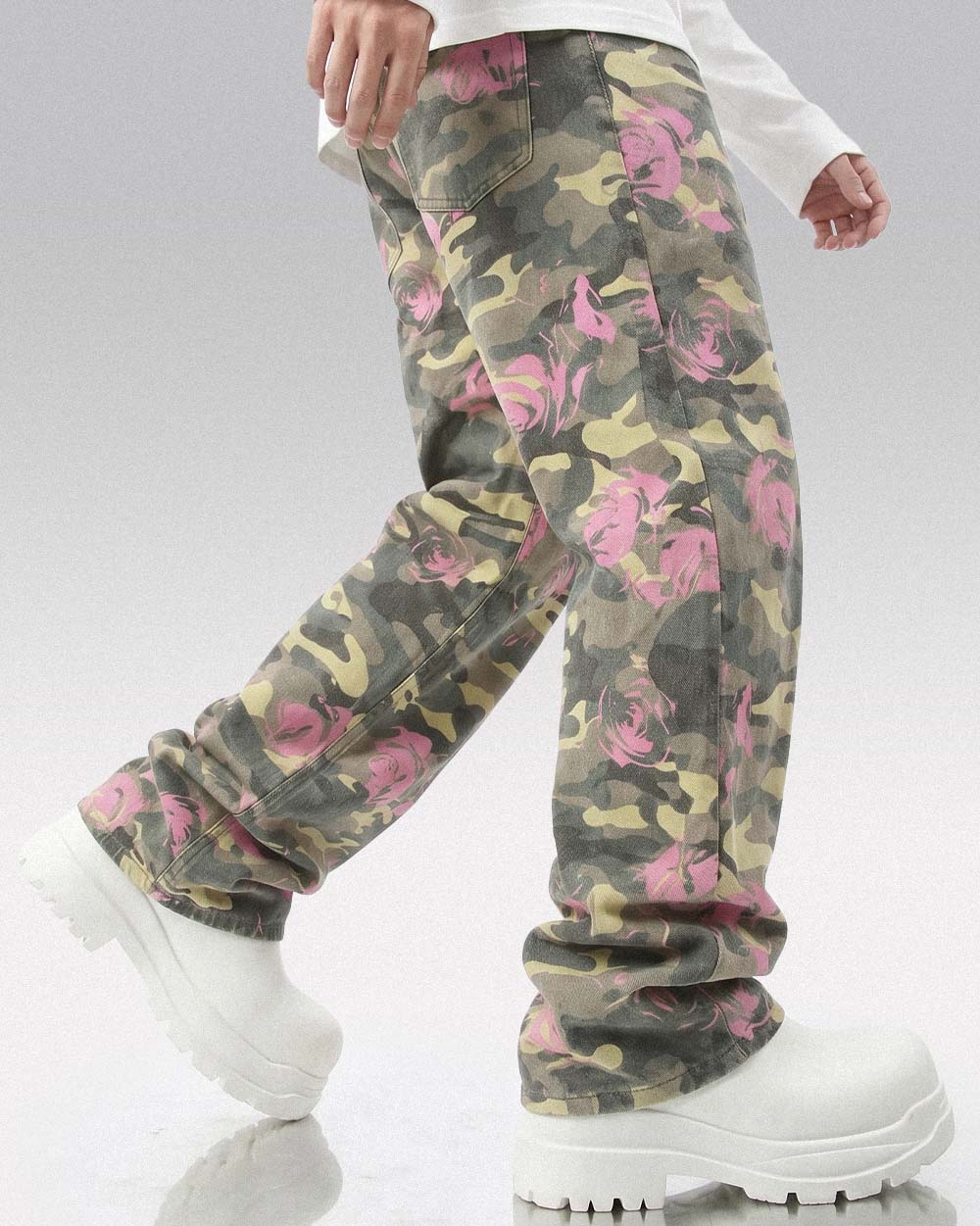 Jeans floral print ’Ninohe’