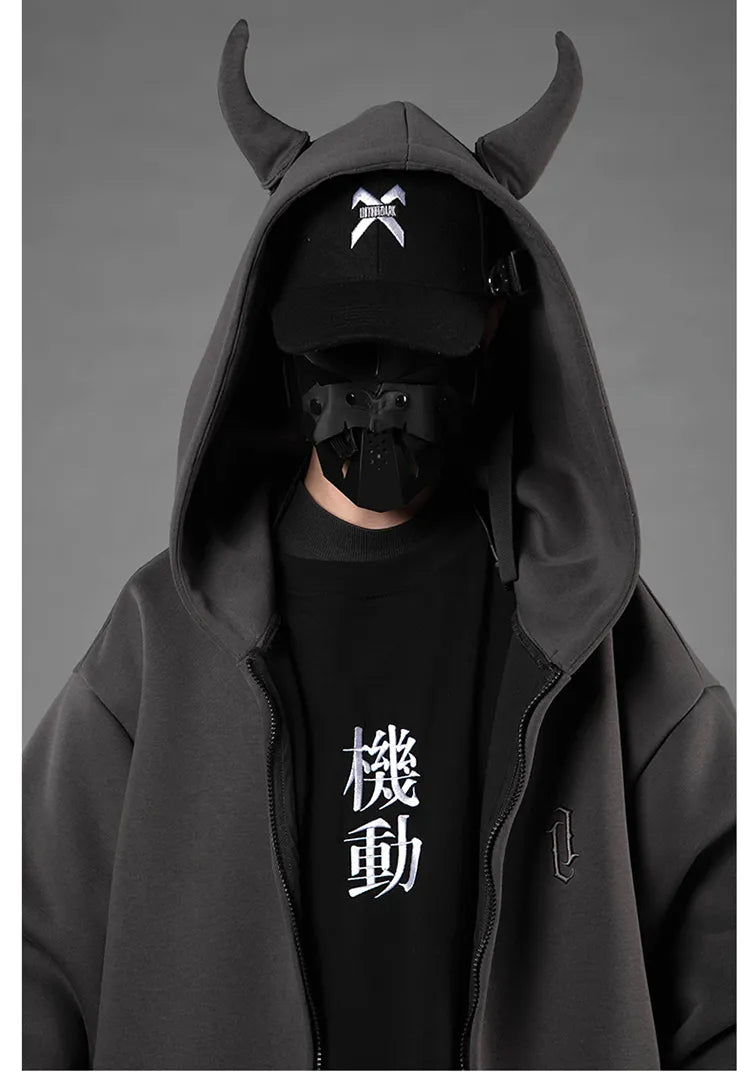 Kotetsu Hoodie with horns - TECHWEAR STORM™