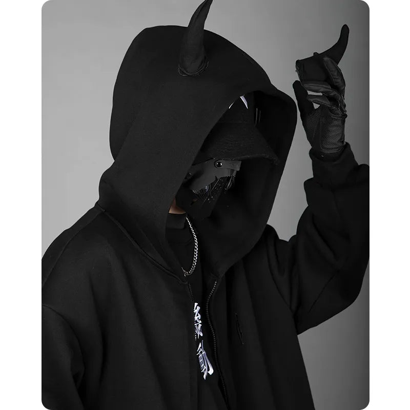 Devil hoodie with horns hot sale