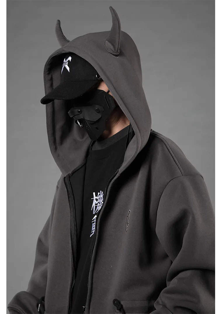 Kotetsu Hoodie with horns - TECHWEAR STORM™