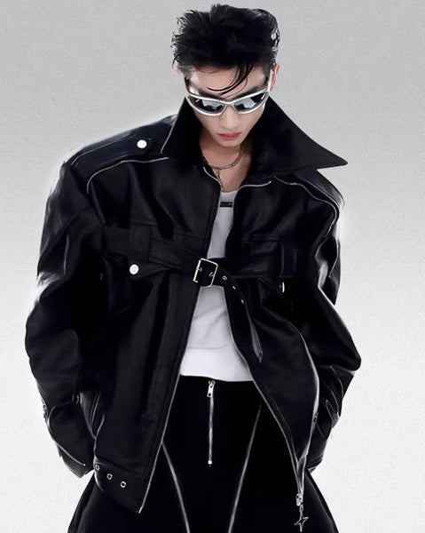 Leather cyberpunk jacket Leather cyberpunk jacket