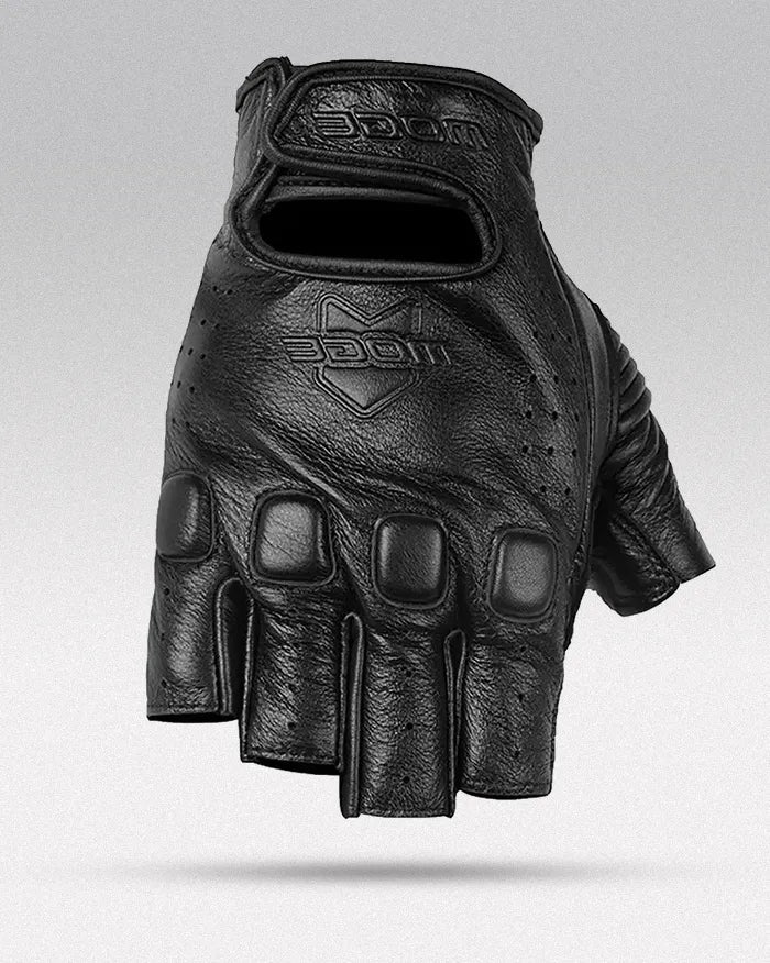 Leather Fingerless Gloves ’Bukyo’ - TECHWEAR STORM™