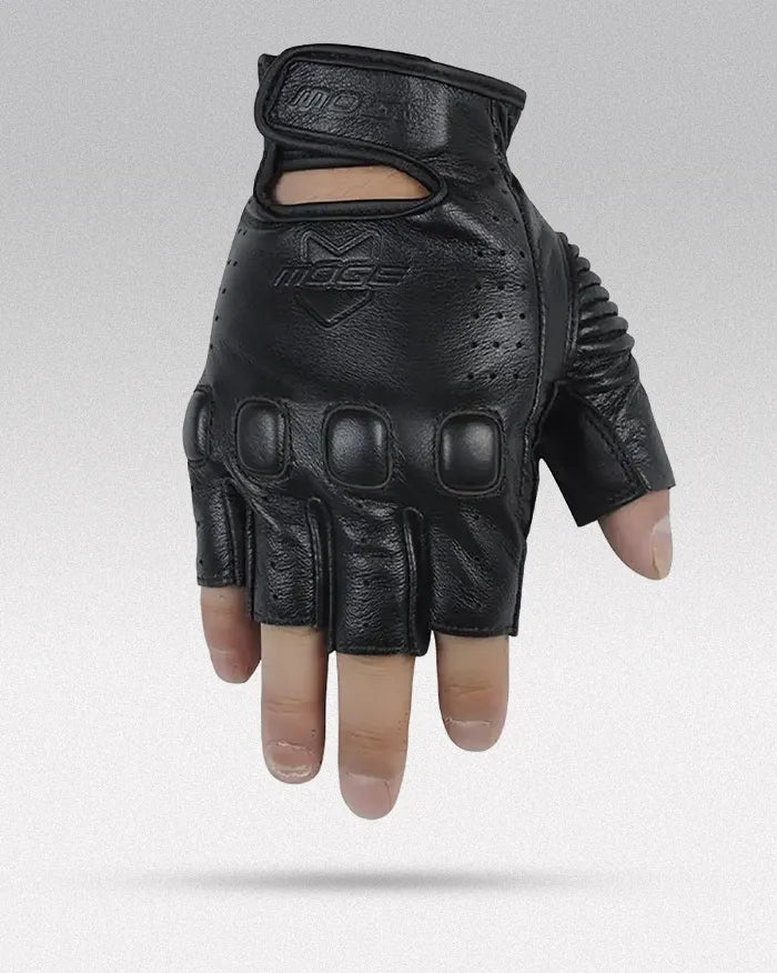 Leather Fingerless Gloves ’Bukyo’ - TECHWEAR STORM™