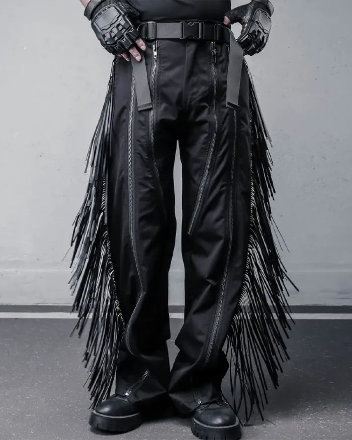 Leather Tassel pants ’Kasha’