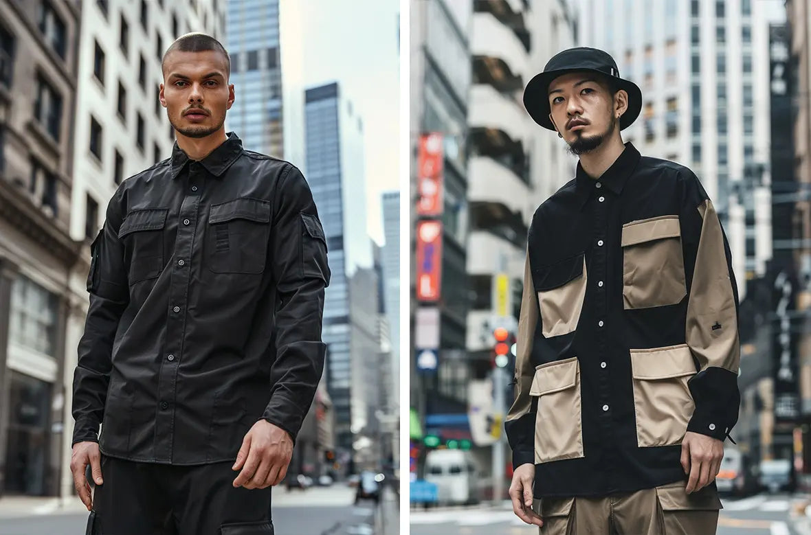 Bold streetwear styles with long sleeve shirts