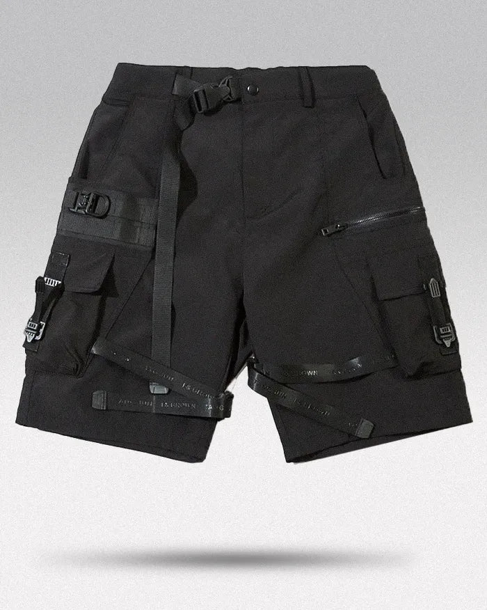 Mens black cargo shorts ’Misawa’ - TECHWEAR STORM™