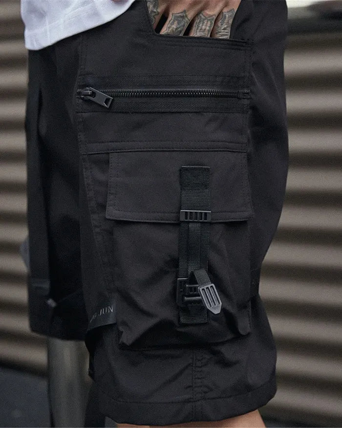 Mens black cargo shorts ’Misawa’ - TECHWEAR STORM™