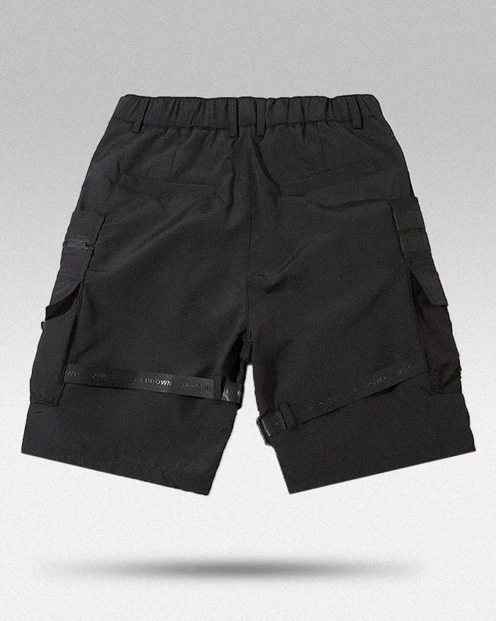 Mens black cargo shorts ’Misawa’ - TECHWEAR STORM™