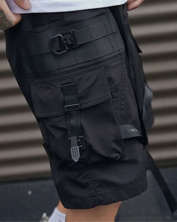 Mens black cargo shorts ’Misawa’ - TECHWEAR STORM™