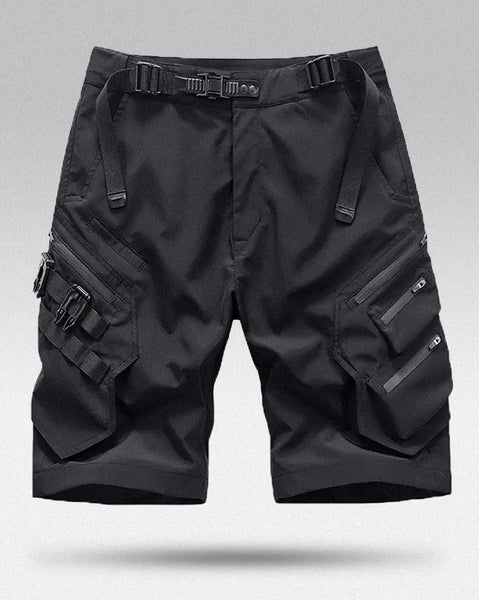 RETOUCH CARGO SHORTS - black +シャツ RETOUCH CARGO SHORTS - black +シャツ Men cargo shorts