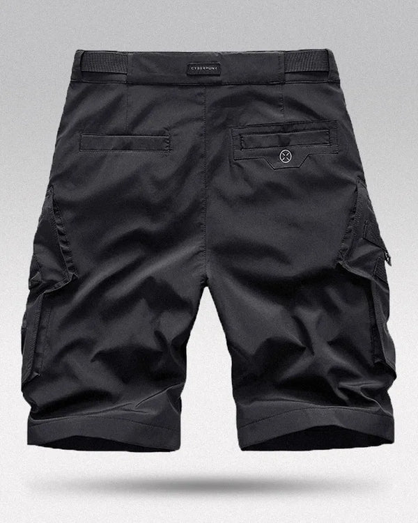 Men's black cargo shorts "Tateya" - TECHWEAR STORM™