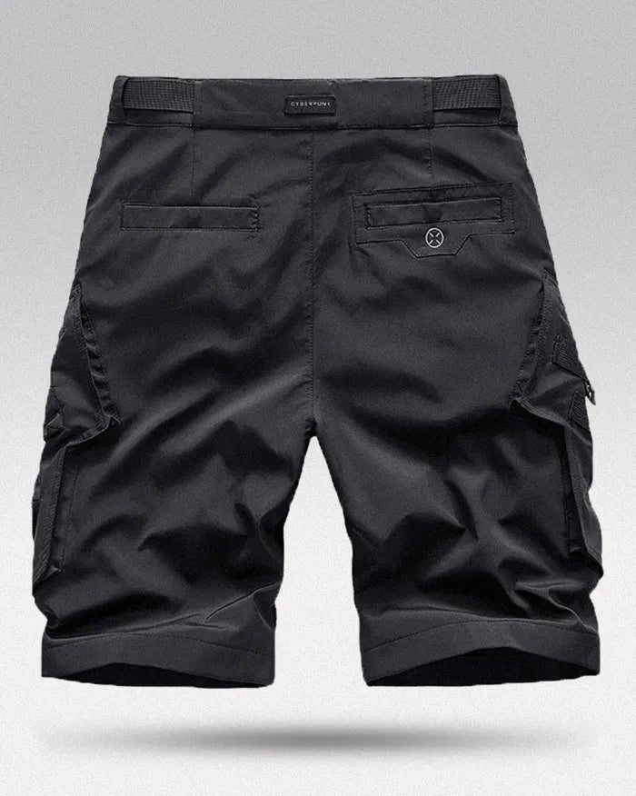 Men’s black cargo shorts ’Tateya’ - TECHWEAR STORM™