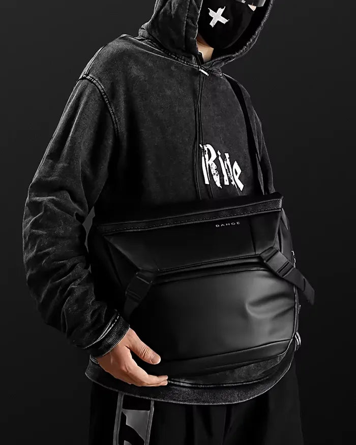 Men’s black messenger bag ’Sushima’ - TECHWEAR STORM™