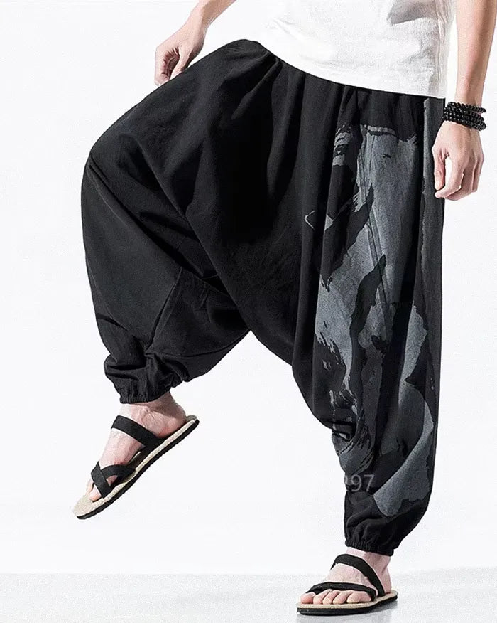 Men’s crotch drop pants ’Ishiga’ - TECHWEAR STORM™