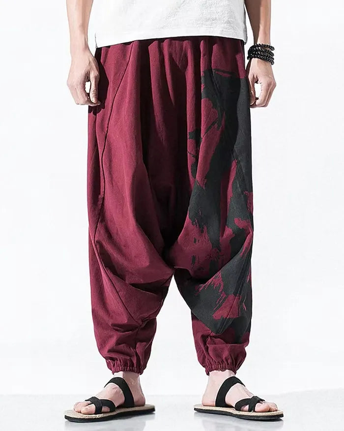 Men’s crotch drop pants ’Ishiga’ - TECHWEAR STORM™