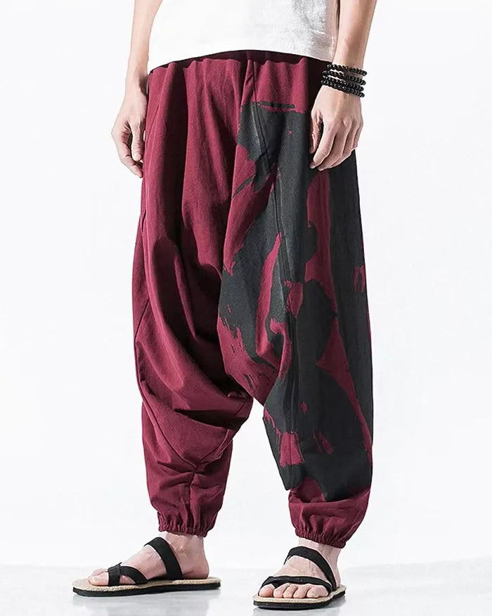 Men’s crotch drop pants ’Ishiga’ - TECHWEAR STORM™