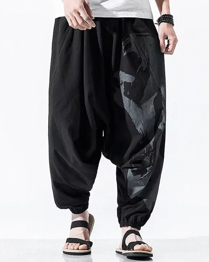 Men’s crotch drop pants ’Ishiga’ - TECHWEAR STORM™