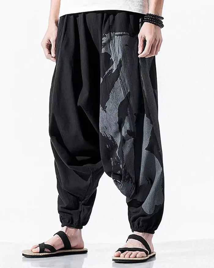 Men’s crotch drop pants ’Ishiga’ - TECHWEAR STORM™