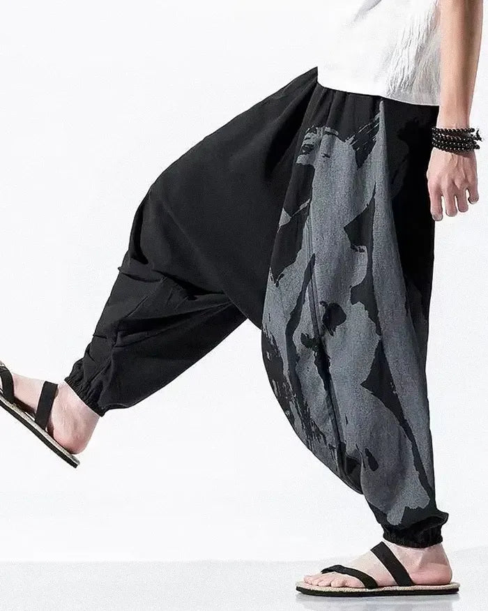 Men’s crotch drop pants ’Ishiga’ - TECHWEAR STORM™