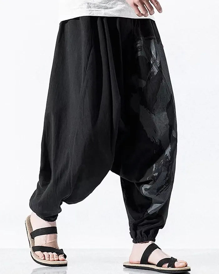 Men’s crotch drop pants ’Ishiga’ - TECHWEAR STORM™