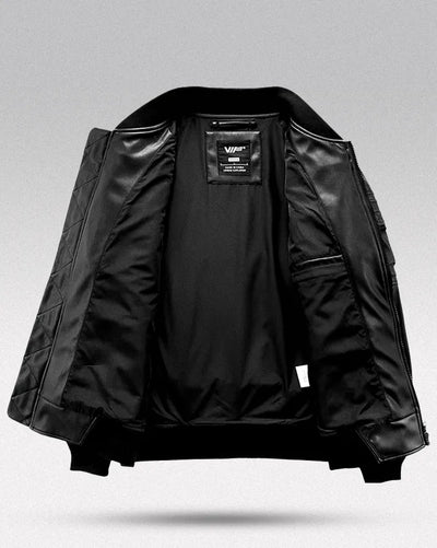 Men’s faux leather bomber jacket ’Tsuji’ - TECHWEAR STORM™