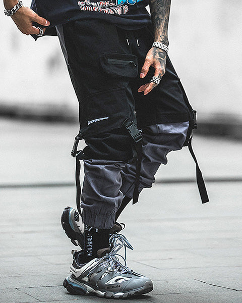 ボトムスその他 [MATINKIM]string nylon cargo pants in black Matin Kim] STRING NYLON CARGO PANTS IN BLACK 正規品 韓国